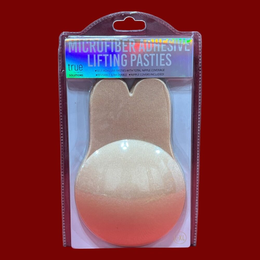 True By Rue 21 - Microfiber Adhesive Lifting Pasties - Tan - L/XL - Set Of 2